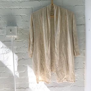 Anthropologie Cream Open Sweater size S